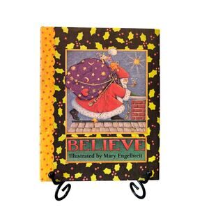Vintage 1993 Believe Book by Mary Engelbreit, Christmas Book, Santa, HCDJ